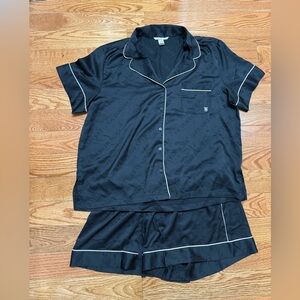 Victoria's Secret Satin Black Pajama Set